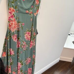 Floral Green Maxi Dress